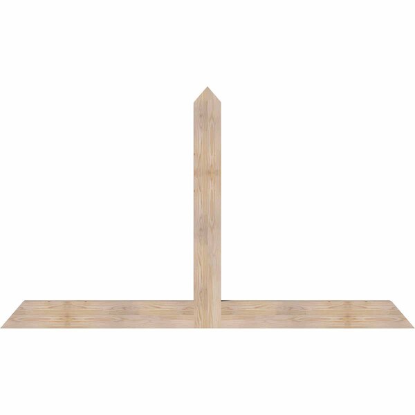 Ekena Millwork Portland Smooth Timber Gable Bracket, Douglas Fir, 84"W x 49"H x 3 1/2"D x 5 1/2"F, 14/12 Pitch GBW084X49X0406POR00SDF - main